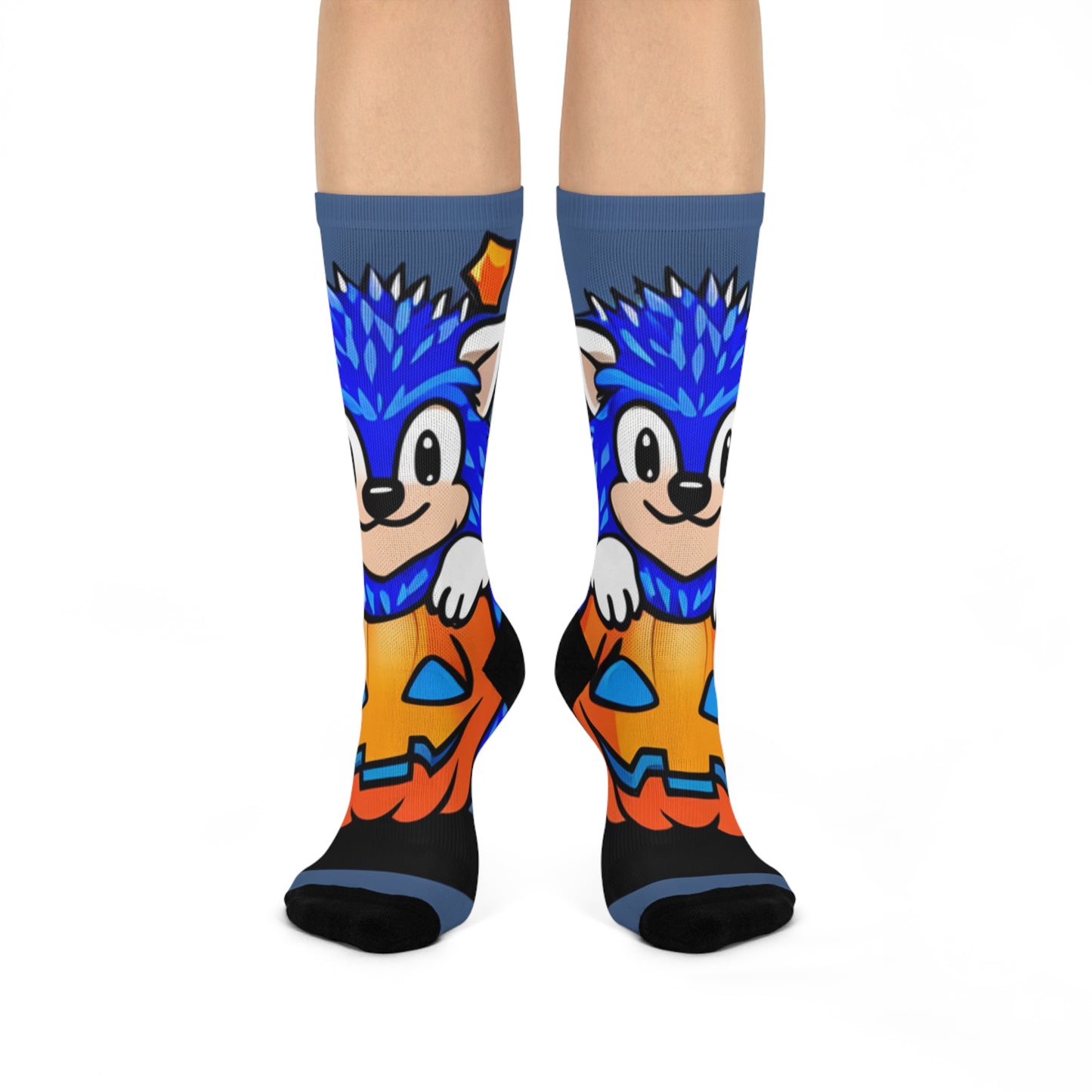 Hedgehog and pumpkin Cushioned Crew Socks