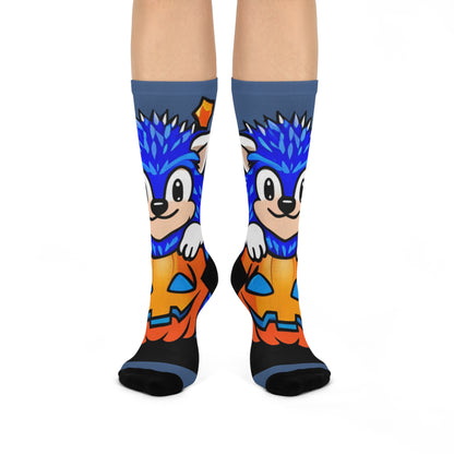 Hedgehog and pumpkin Cushioned Crew Socks