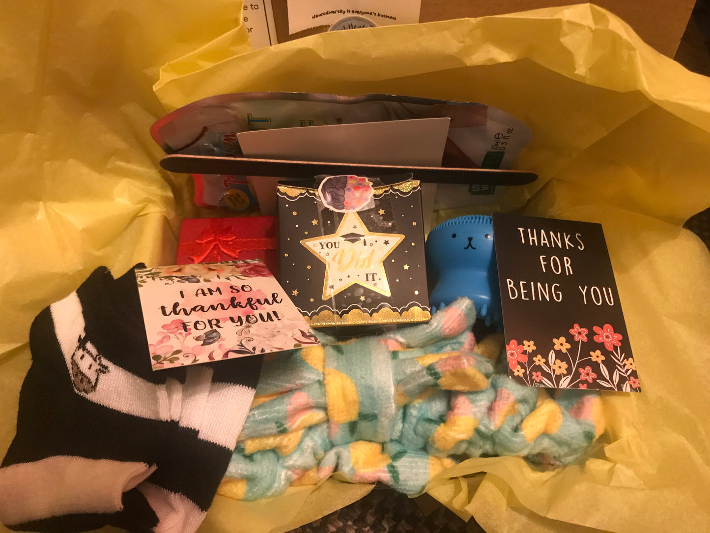 Fresh wellbeing box with graduation box